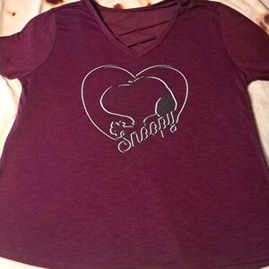 Ladies M Snoopy burgundy